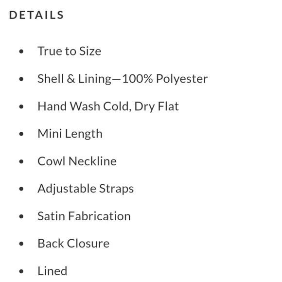 Nevaeh Satin Cowl Neck Cutout Mini Dress - Picture 5 of 6